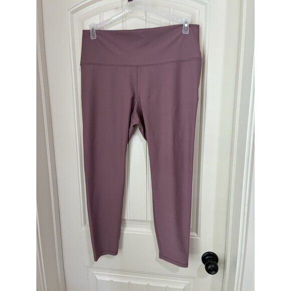 Old Navy Active Powersoft High Rise Leggings Go-Dry Sz XL PLUM MAUVE - Picture 1 of 2